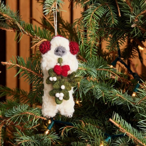 West Elm Other - NWT West Elm Yeti Christmas Ornament Felted Wool